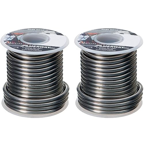 2 Pack - Amerway 50/50 Solder for Glass Projects & More - 1lb Spools