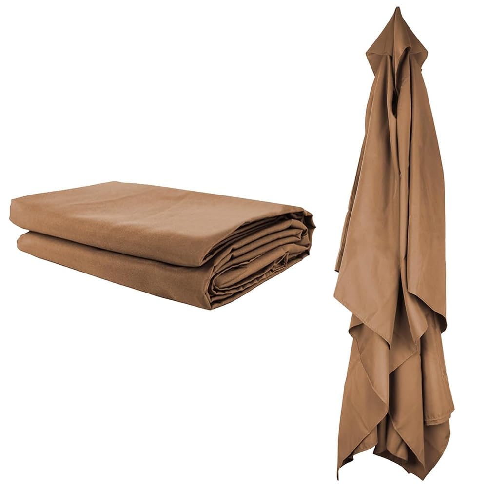 Generico Telo di Ricambio per Ombrellone Rettangolare 300x200 cm 6 Stecche, Tessuto di Poliestere Copertura di Ricambio per Ombrellone da Giardino