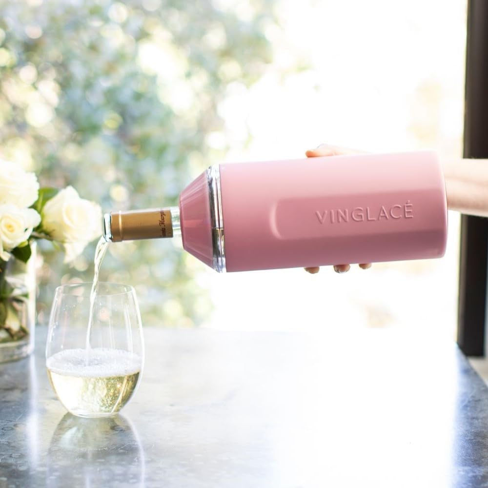 Vinglacé Wine Bottle Chiller- Portable Champagne Insulator- Stainless Steel Wine Cooler Sleeve - Keeps Wine Cold (Rose) - Image 2
