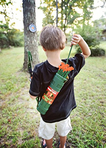 Sunny Days Entertainment Bow and Arrow Set – Archery Toy Set for Kids | Hunting Role Play Toy | Includes 3 Suction Cup Arrows Target and Quiver – Maxx Action Green Extra Large - Thumbnail 4