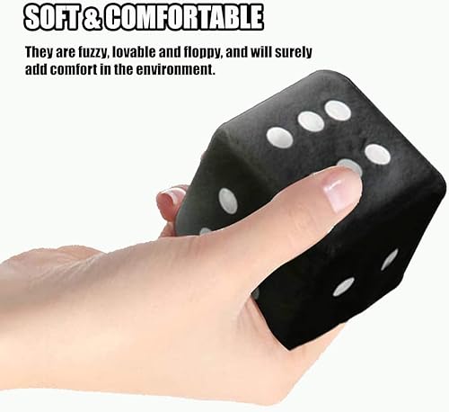 Miniatura 6 de CUSTOM Vagway - Espejo de coche con diseño de dados peludos, par de dados negros para colgar, accesorio retro vintage