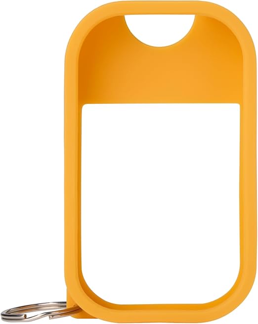 Touchland Hand Sanitizer Mist Case 1FL. OZ., Protective and Stylish Hand Sanitizer Spray Accessory, Silicone Case with Keyring, Orange Spritz