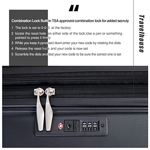 Tripcomp Expandable Luggage Sets, Pc Hardshell Spinner Suitcase Sets With Tsa Lock, 3 Piece Set(20/24/28)(Black) #TOP6