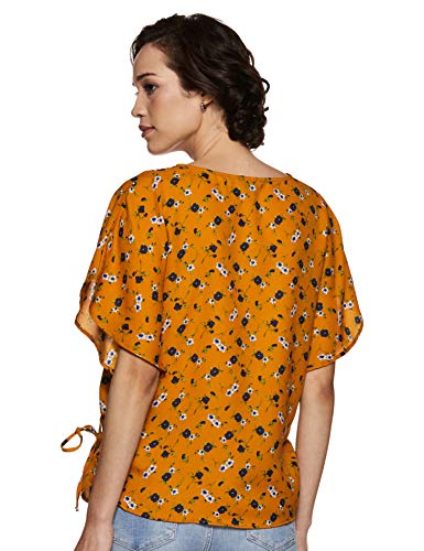 Image of ABOF Womens Western Solid Regularfit Top (BOA17AWWWTP1130802 Mustard M)