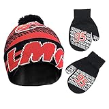  Disney Boys Winter Hat Set, Cars Lightning McQueen Toddler Beanie and Mittens for Kids Age 2-4