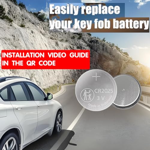 2 Pack CR2025 Key Fob Replacement Battery for Mercedes-Benz (C-Class E-Class ML S-Class Sprinter GLC GL CLA CLK GLE GLA SLK SL CLS GLS R C300 E350 ML350 C280) Smart Remote Key (Check Fitment Guide) - Thumbnail 6