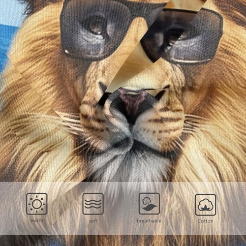 Funny Photorealistic Lion Blue Little Girl Panties Toddler Girls Underwear Cotton Animals Undies Kids Briefs 2t3