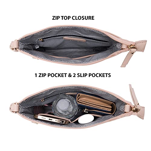 Image of Solene Crossbody Bag Functional Multi Pocket Messenger Purse Top Zip Closure Shoulder Handbag With Adjustable Strap