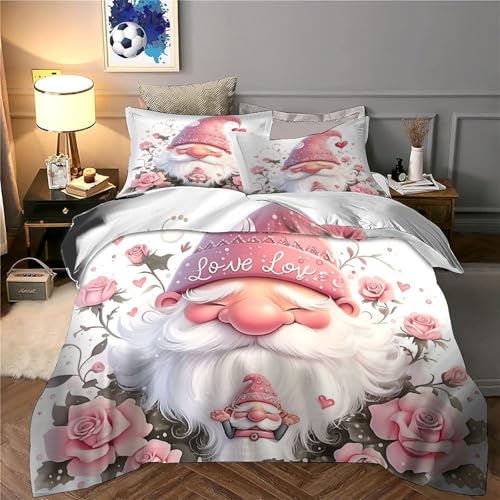 Housse de couette hypoallergénique gnome imprimé 3D microfibre ultra douce - 6