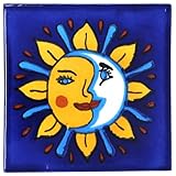 Tumia LAC Azulejos Mexicanos Artesanales de Talavera de 10.5cm - Azulejo Individual