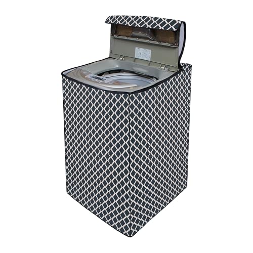 Image of Lithara Top Load Fully Automatic Washing Machine Cover for LG, Samsung, IFB, Whirlpool, Suitable for 6 KG & 6.5 KG - Waterproof, Dustproof Cover (Print-11)
