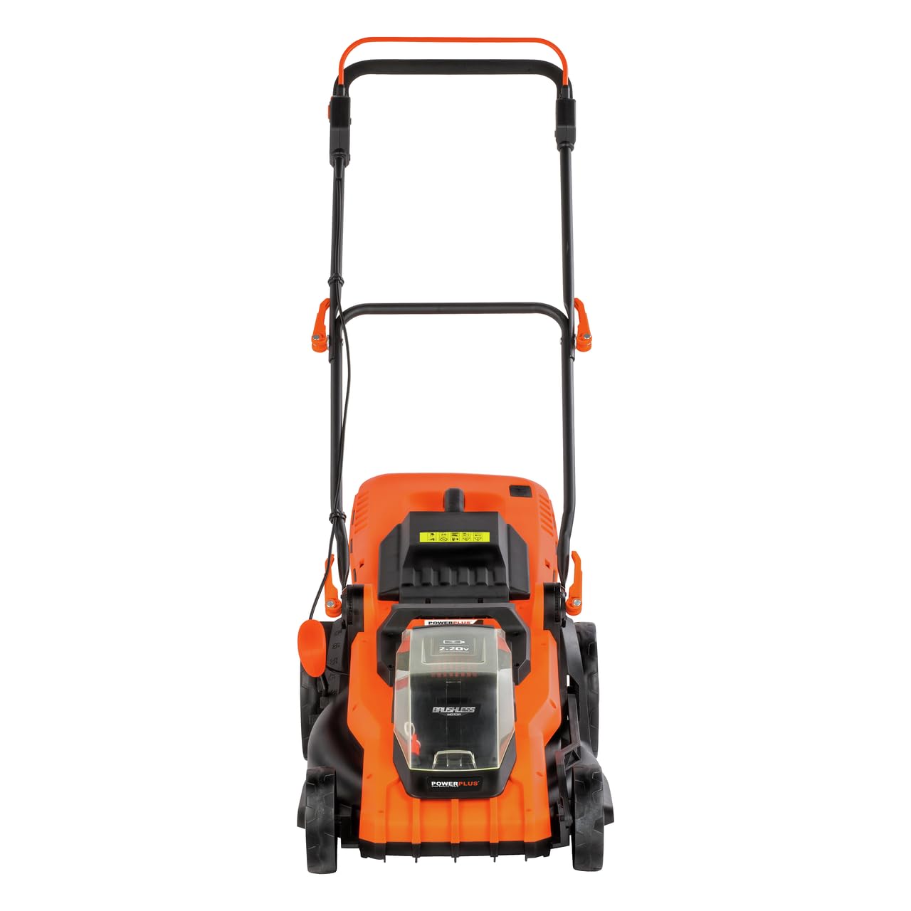 Powerplus POWDPGLWS2-40V - Cortacésped con batería de Doble Potencia, 420 mm de diámetro, sin batería ni Cargador, con Soporte de césped y expulsión Trasera