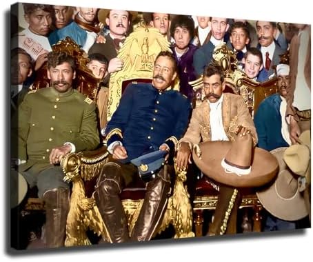 Pancho Villa and Emiliano Zapata At The Presidential Palace, 1914...
