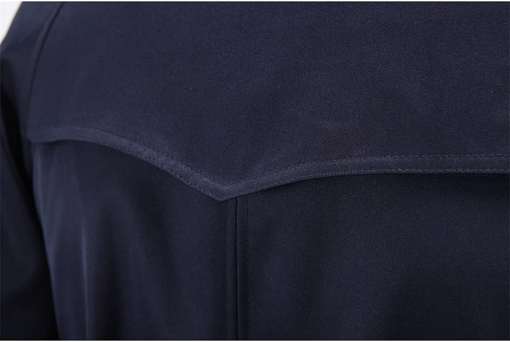 British Classic Trench Coat Jacket Men Trench Coat Breasted Long Slim Outwear Adjustable Belt(XXL Code)