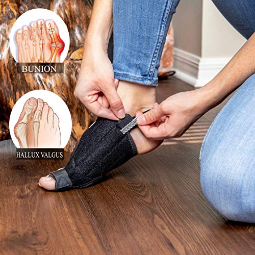 NYPOT Bunion Corrector for Women and Men - Orthopedic Bunion Splint, Hammer Toe Straightener for Women, Turf Toe Brace, Hallux Valgus Corrector , Big Toe Separators, Night Day Support - Thumbnail 3
