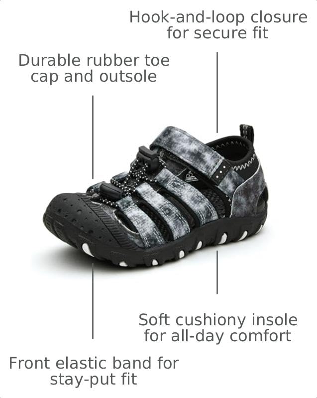 Image of Weestep Toddler Little Kid Boys and Girls Close Toe Hook Loop Sandal