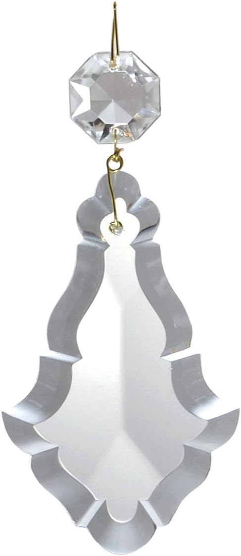 B&P Lamp BrilliantCut 3 Inch (76MM) Prism, Spear Cut, Crystal, Nickel Pin