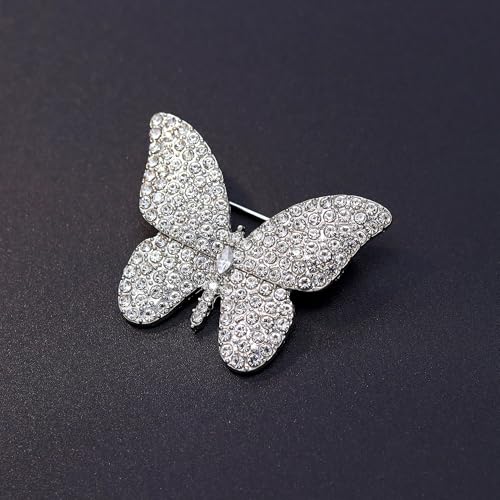 Image of Butterfly Brooch for Women, Insect Butterfly Pins Shawl Pin Clip Flashing Butterfly Jewelry Fashion Brooch Wedding Accessories Sweater Scarf Brooch for Women
