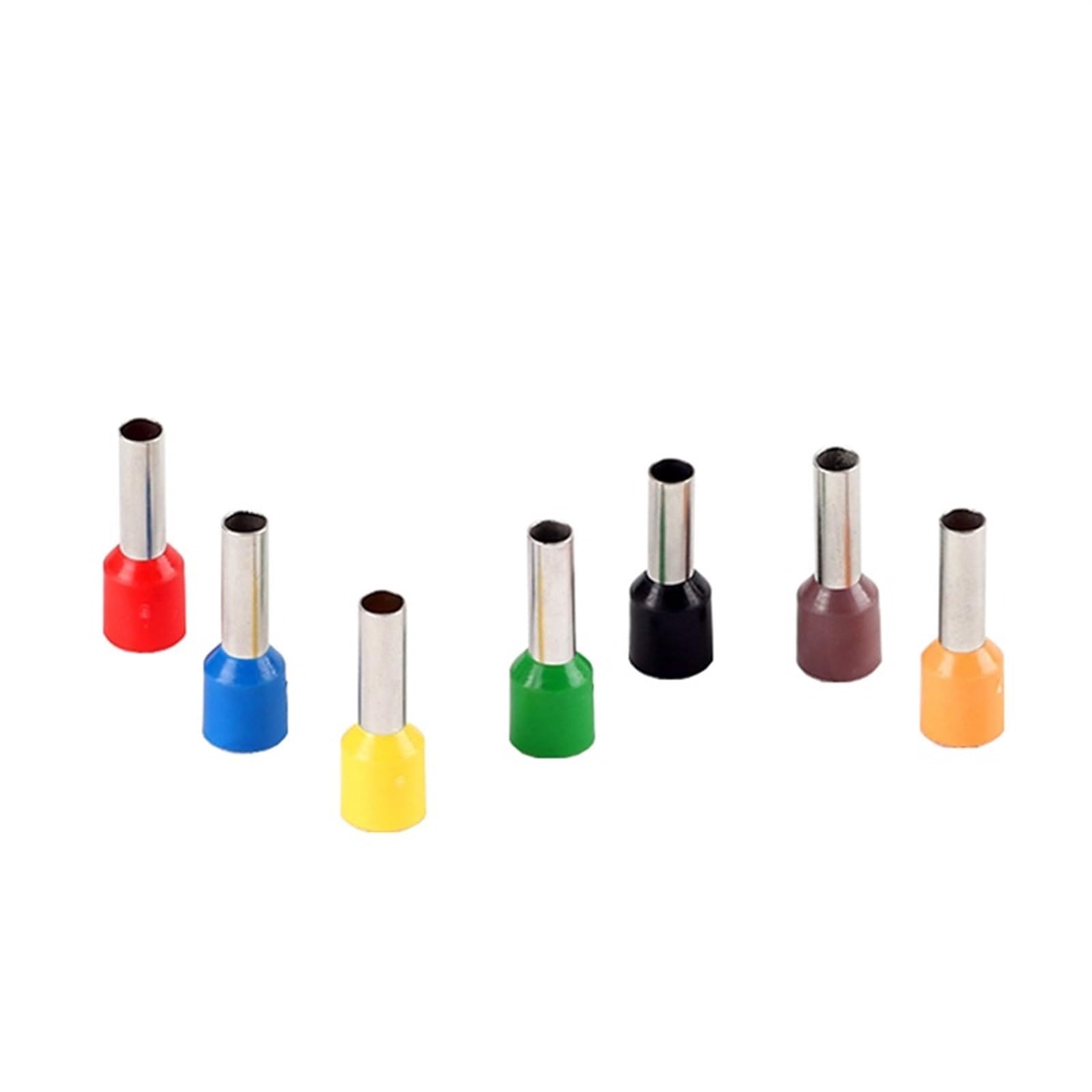 Conectores eléctricos 1000PCS/PACK Terminales de tubo VE7506 ~ VE7512 Cable Pin eléctrico Terminal aislado de engarzado en frío Conector de engarzado eléctrico 22-18AWG (Color: Rojo, Tamaño: VE7510) (
