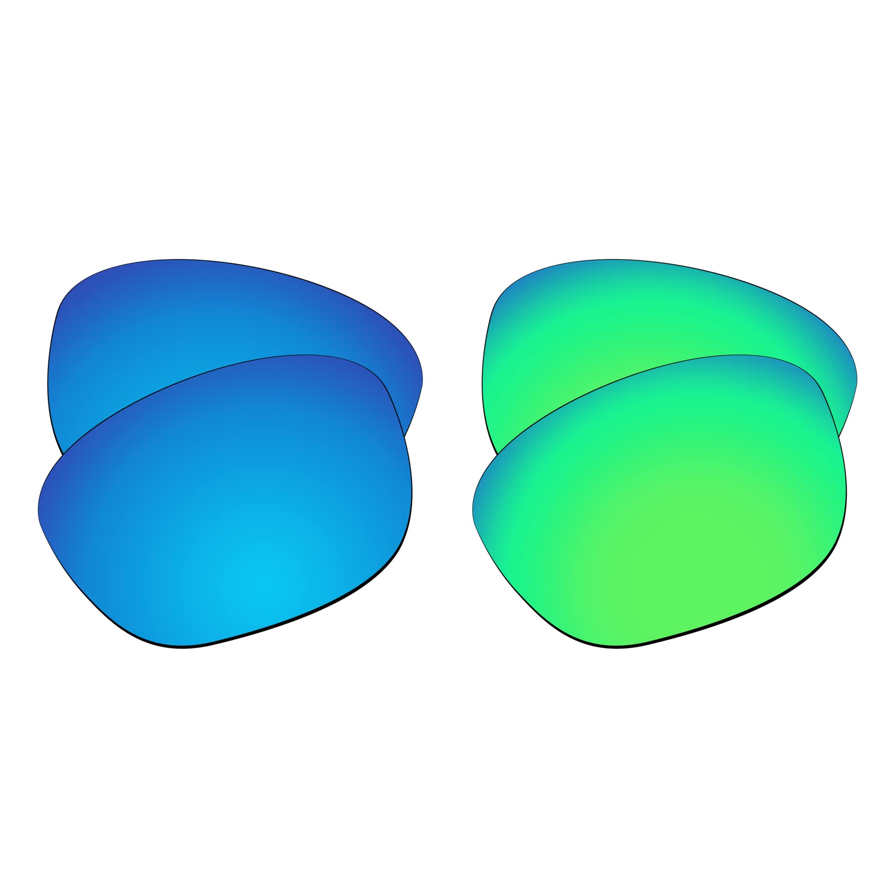 EZReplace Lentes de repuesto para gafas de sol Oakley Manorburn OO9479 (lentes polarizadas) Compatible con marco Oakley Manorburn (azul hielo + verde primavera), Azul Hielo + Verde Primavera, Talla