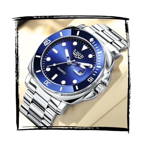 Image of LIGE Mens Roulette Wheel Watches Casino Themed Quartz Analog Watch 3ATM Waterproof Glowing Man Wrist Watches