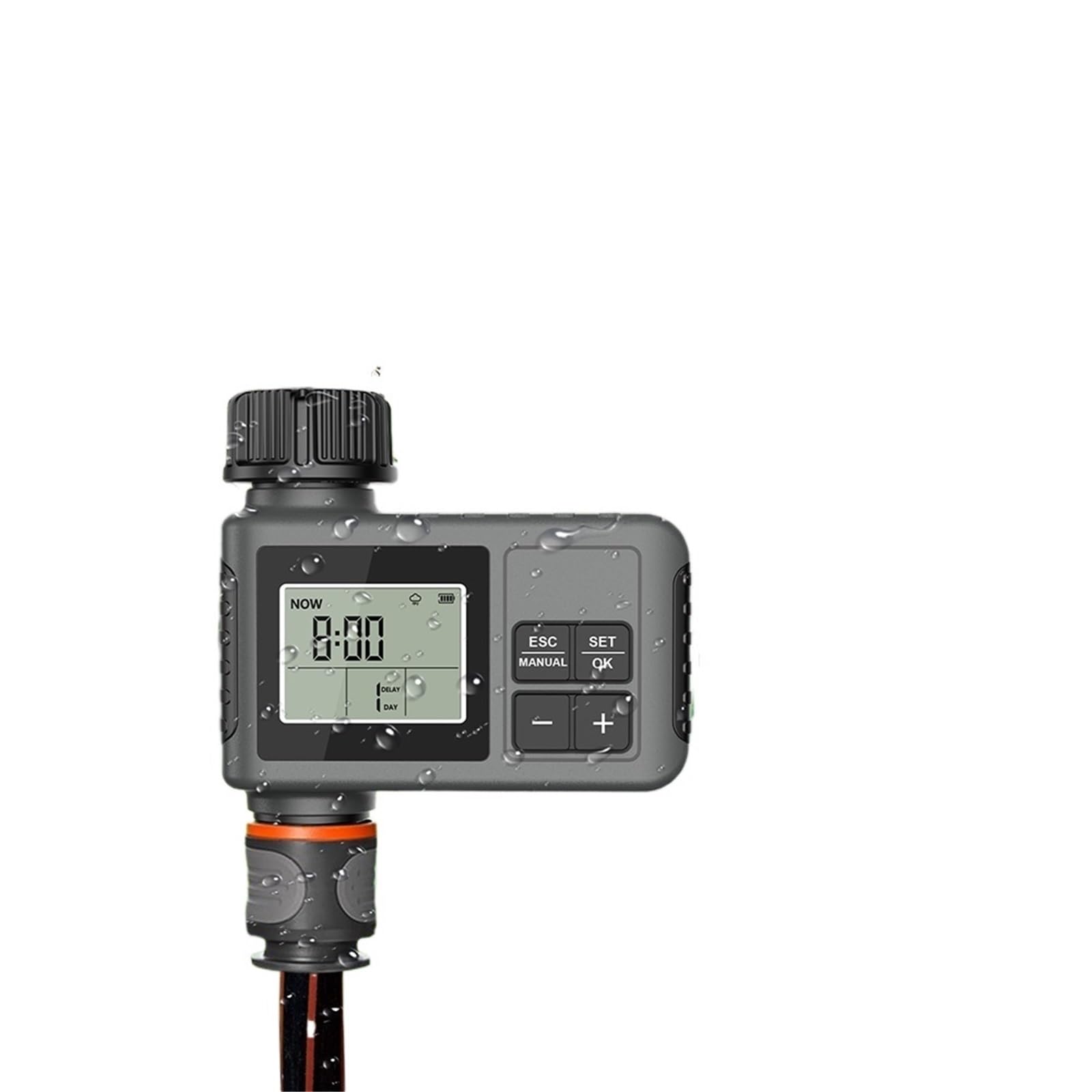 1 dispositivo di irrigazione automatico, timer for irrigazione a 1/2 zone, di irrigazione con irrigatore temporizzato, programmatore da giardino(2 outlets NPT(US))