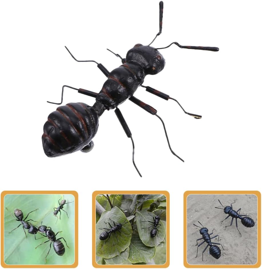 4Pcs Simulation Ant Figurines for Desk and Garden Decor Realistic Artificial Ants Models Indoor Statue Ornament for Home and Office Decoration Compact 2.55X2.36X0.78In image 4