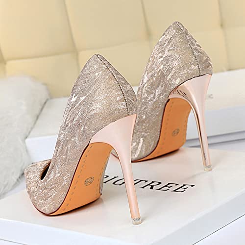 Women's Pumps Pointed Closed Toe Slip-on Stiletto Heels 4.13 Inch High Heels for Women Sexy Dress Party Business Wedding Prom Shoes4