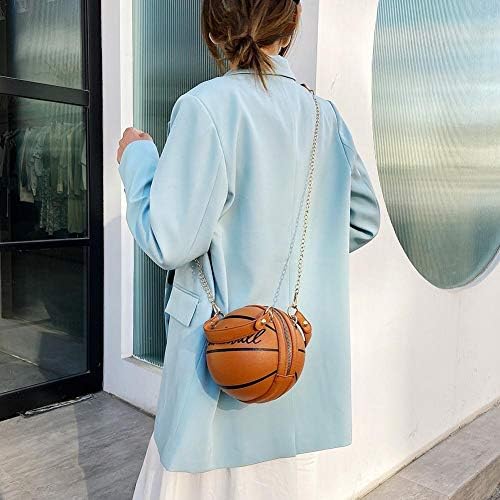Tackjoke Borsa a tracolla a forma di palla da basket, alla moda, borsa a  tracolla in PU con cinghia regolabile, tracolla in catena di borsa in PU,  adatta a donne e ragazze marrone : Amazon.it: Scarpe e borse
