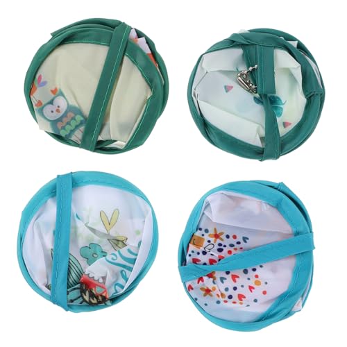 NAMOARLY 4 Piezas Plegables Mini Redondos de Mano con Diseño Caricatura para Baile Fotografía y Ventilación Portátil Accesorios y Fáciles de Transportar