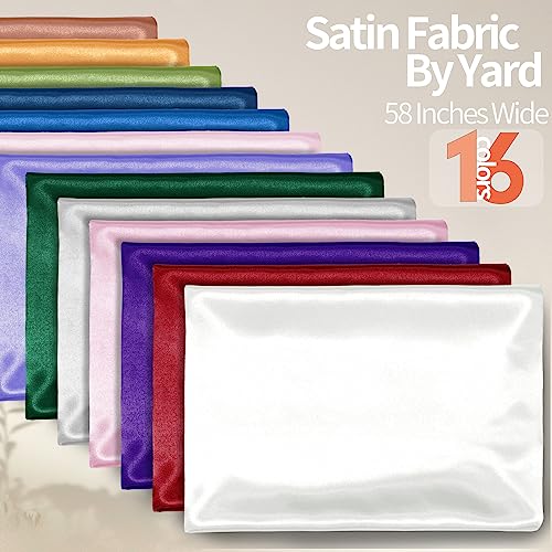 homiest white satin fabric by the yard 1 yard x 58 inch charmeuse satin fabric silky amp shiny cloth fabric smooth bridal satin fabric for wedding dress clothing making diy crafts sewing