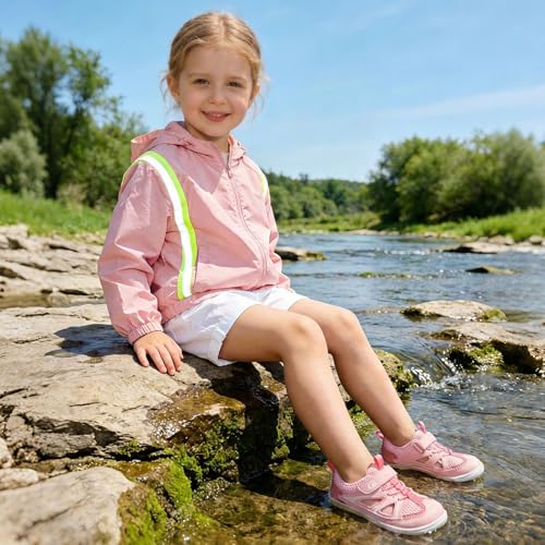 Image of JOINFREE Toddler Sandals Kids Wide Girls Boys Aqua Athletic Sneakers Barefoot Beach Sandals Quicky-Dry Non-slip Outdoor Water Sports Hiking Sandals Summer Water Shoes for Pool River Swim