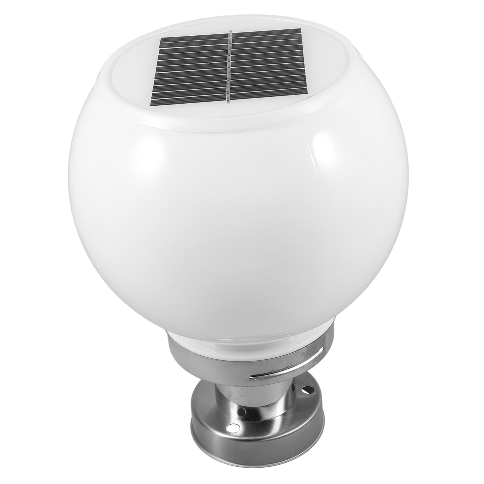 HOMSFOU Solar Powered Lamp Solar Light Outdoor Garden Solar Post Lantern Solar Wall Pillar Lamp Solar Lamp Post Outdoor Solar Garden Lamp Wall Lights Outdoor Round White Small Street Light