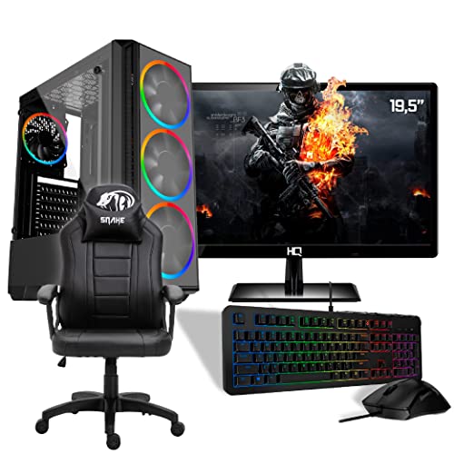 PC Gamer Completo Barato Intel Core i3 8GB HD 500GB Placa de vídeo Geforce 2GB Monitor HDMI LED 19.5