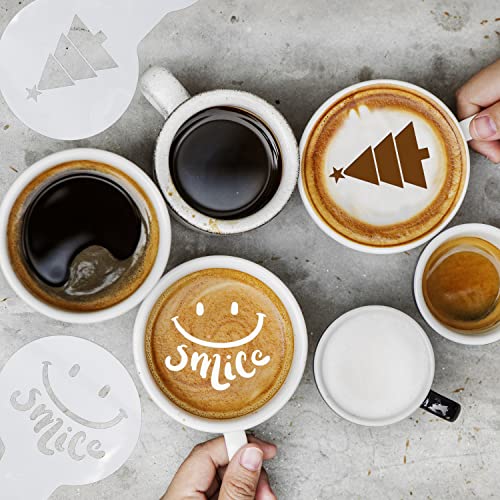 Hendiy 20 Pieces Christmas Cookie Stencils Reusable Templates Mold Tools For Cookies Coffee Stencils Diy Baking Tools Holiday Cake Templates Decorating Stencil 2022 #TOP4