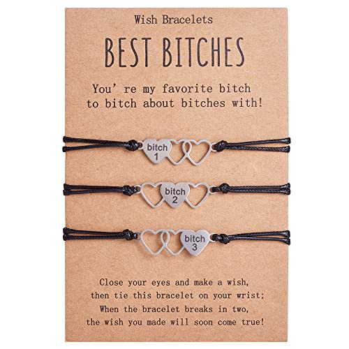 Image of Ornaland 2 /3 /4 /5 Pcs Friendship Bracelet Best Friend Bracelets Bff Matching Heart Bracelet Braided Bracelet Best Friend Friendship Gifts for Women Friends Girls Teen