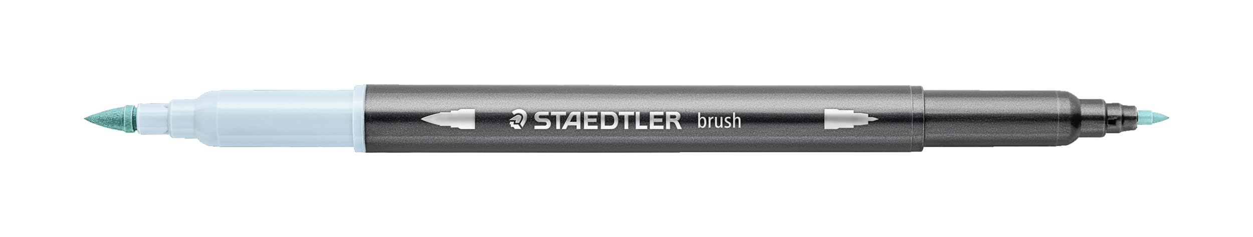 Staedtler 3001 - 3001-302 Watercolour Felt Tip Double Brush Tip 1-6 mm and Fine 0.5-0.8 mm Pastel Blue, pastellblau