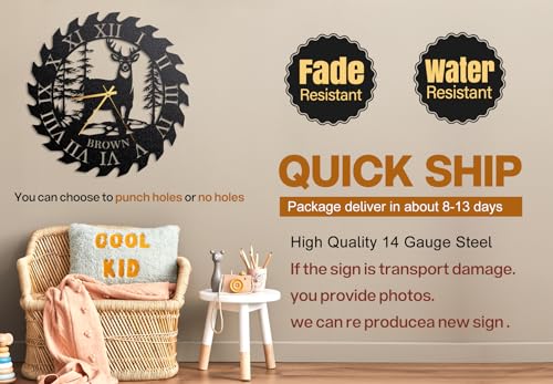 Deer-Wall-Clock-Gift-for-Men-Women-Festival-Gift-Personalize-Deer-Poster-Custom-Deer-Metal-Wall-Decor-Deer-Hanging-Metal-Deer-Poster Deer Wall Clock Gift for Men Women Festival Gift Personalize Deer Poster Custom Deer Metal Wall Decor Deer Hanging Metal Deer Poster
