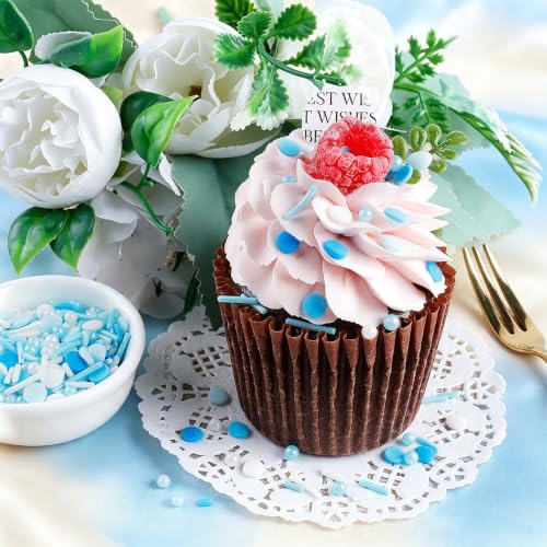Image of Blue Sprinkles, 11.3oz Edible Pearls Nonpareils Jimmies Sugar Sprinkles