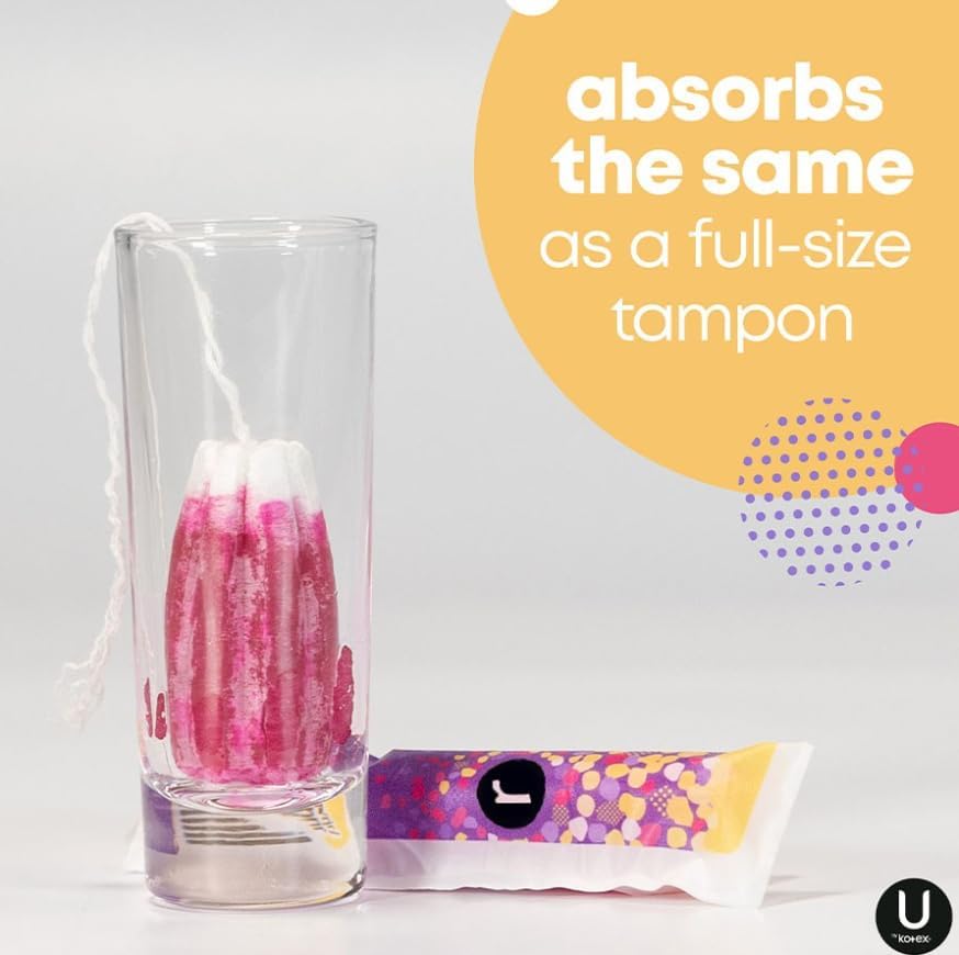 U by Kotex Click Compact Tampons, Super Absorbency, Unscented, 16 Ct (Pack of 4)