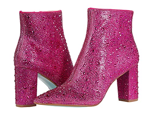 Bottines fuchsia SB-Cady Blue by Betsey Johnson confort talon stable soirées