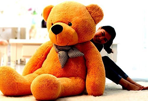 Click4Deal Stuffed Spongy Soft Teddy Bear, Brown (5 Feet)
