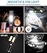 Karrong Taschenlampe LED Aufladbar mit Magnet COB Seitenlicht Zoombar, Helles Licht 3000 Lumen USB Taschenlampe mit Akku Wasserdicht, 4 Modi für Outdoor Wandern Camping Notfall