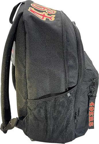 Image of NFL San Francisco 49ers Backpack - Triple Stripe Wordmark Design with Keychain