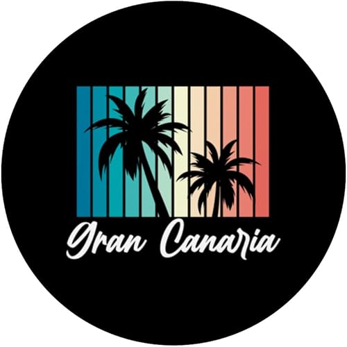 Miniatura 3 de Gran Canaria Souvenir Holiday Vintage Vacation Gran Canaria PopSockets Swappable PopGrip
