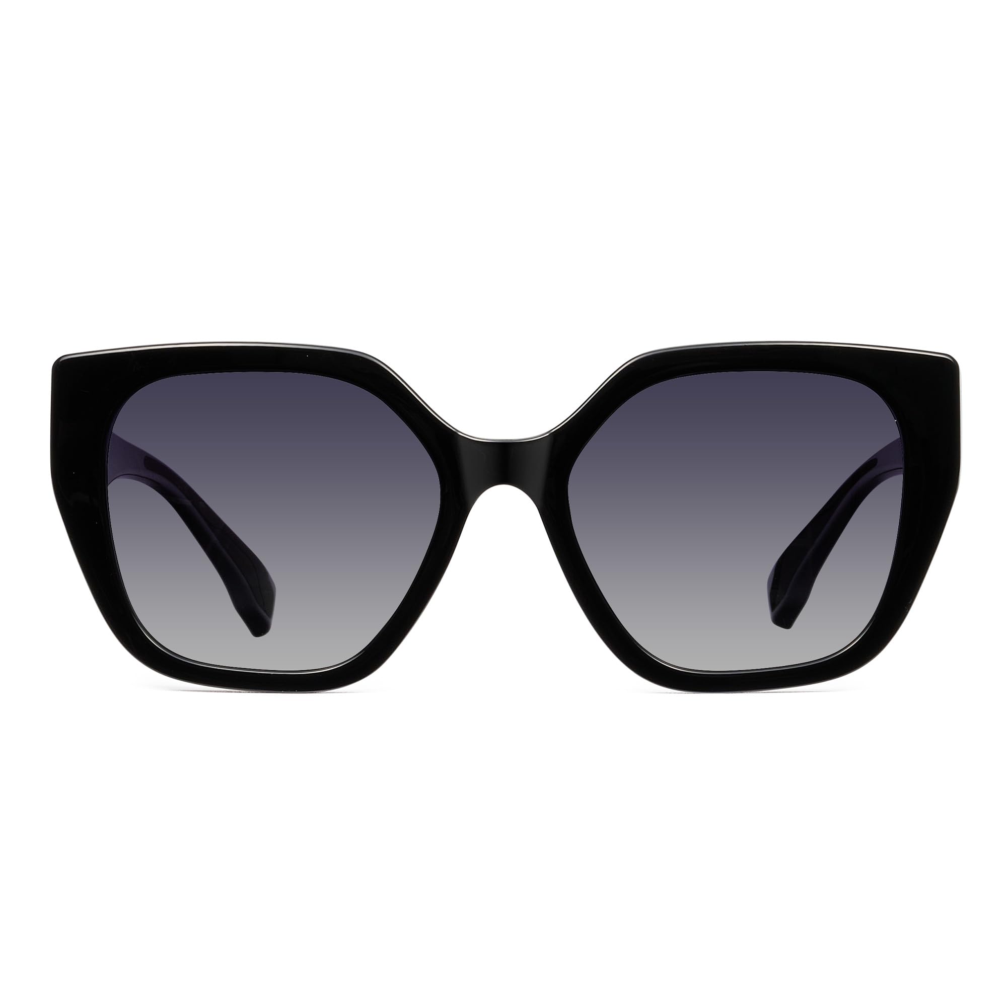 JIM HALO Gafas de sol polarizadas grandes de moda para mujer, gafas de sol cuadradas de gran tamaño, gafas de sol retro, protección UV400