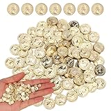 Lyreh 120stk Miniatur-Goldmünzen, 0,8x0,8cm aus Legierung St Patricks Münzen für DIY-Bastelarbeiten Puppenhäuser Feengärten und Mikrolandschaften