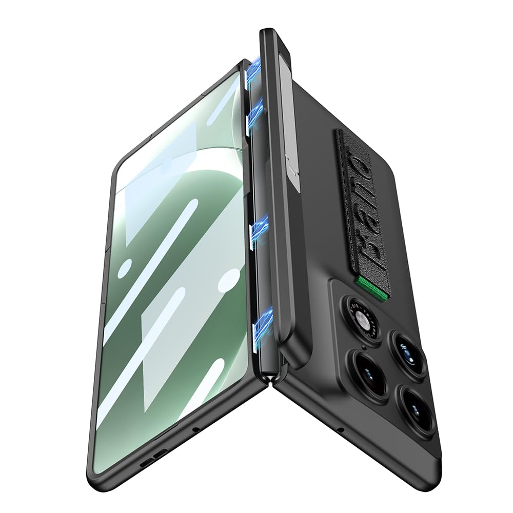 Coque pour Razr Fold étui + Hinge Stand + Glass Film + Wristband,Bumper Case pour Motorola Razr Fold(3)