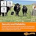 Gallagher S12 Solar Electric Fence Charger | Portable Livestock Fence Energizer with Lithium Battery | Powers 4 Miles or 18 Acres | 0.12 Joules | Off-Grid Solar Fence Charger with Built-In Grounding