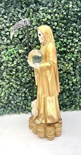 Santa Muerte Estatua con Guadaña 33 cm Busto miniatura 3